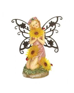GARDEN BLOOMS FAIRY SOLAR STATUE